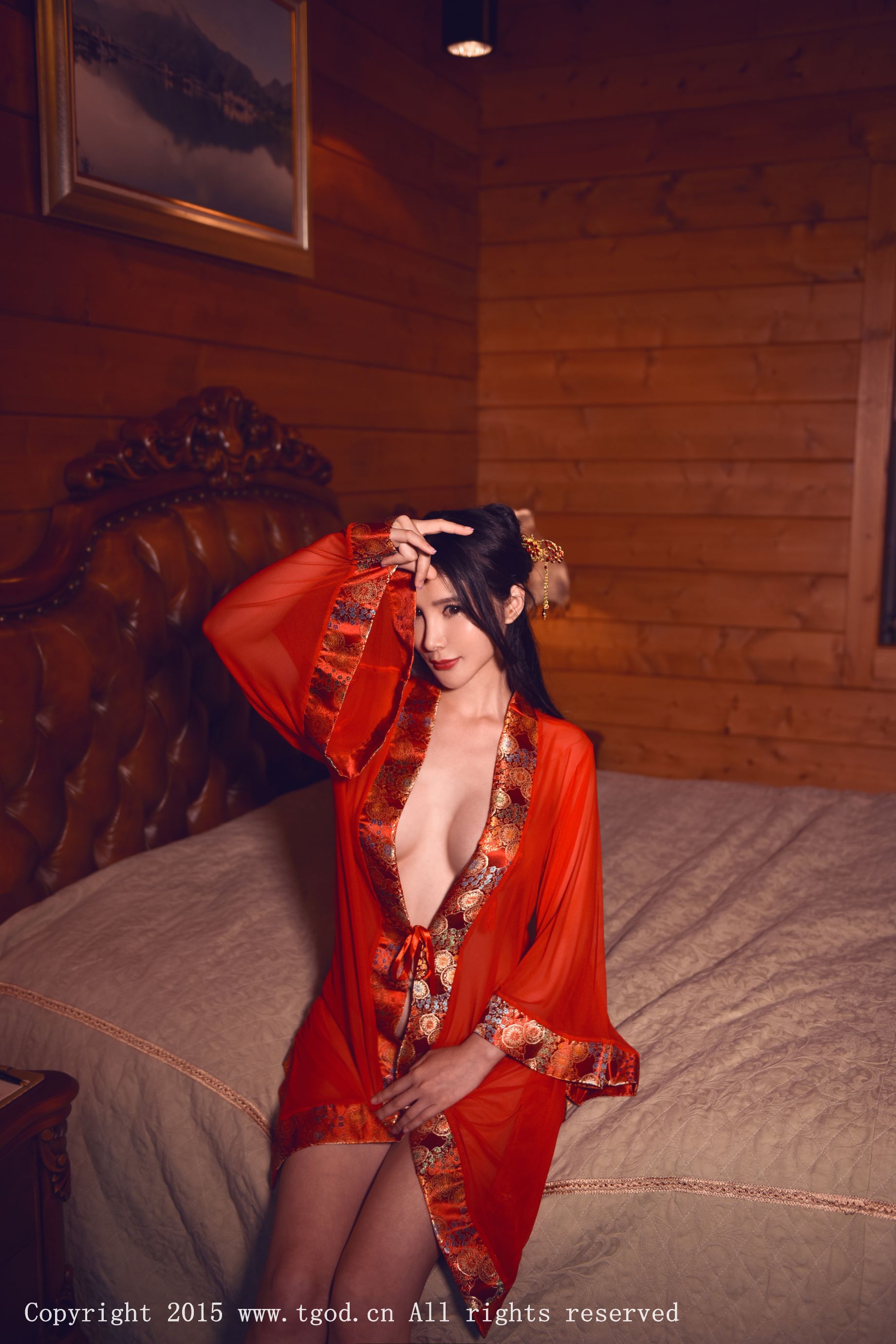 顾欣怡《云曼旅拍》性感黑丝、蕾丝美胸  写真集-图37