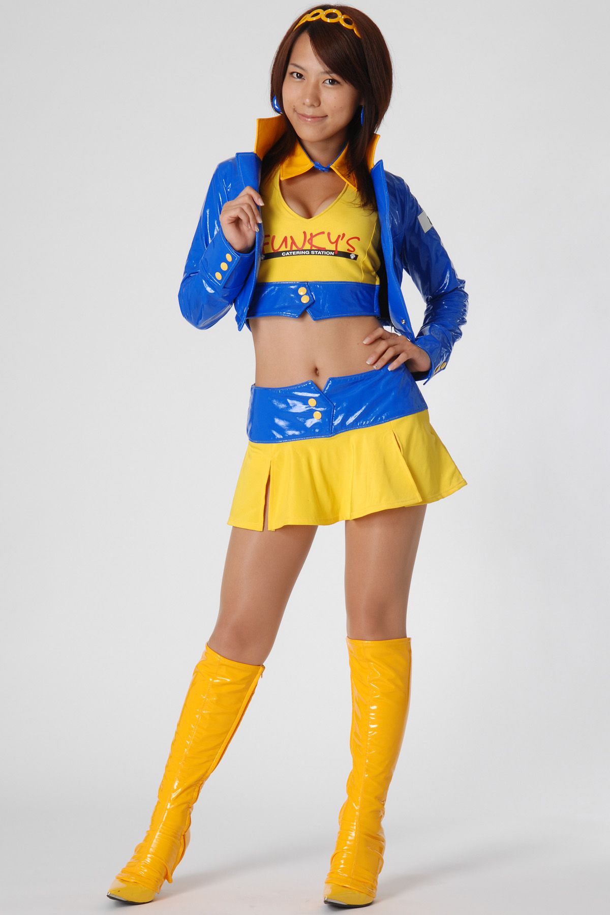 HRQ0079 柏木美里《赛车女郎+泳装高叉》-图0