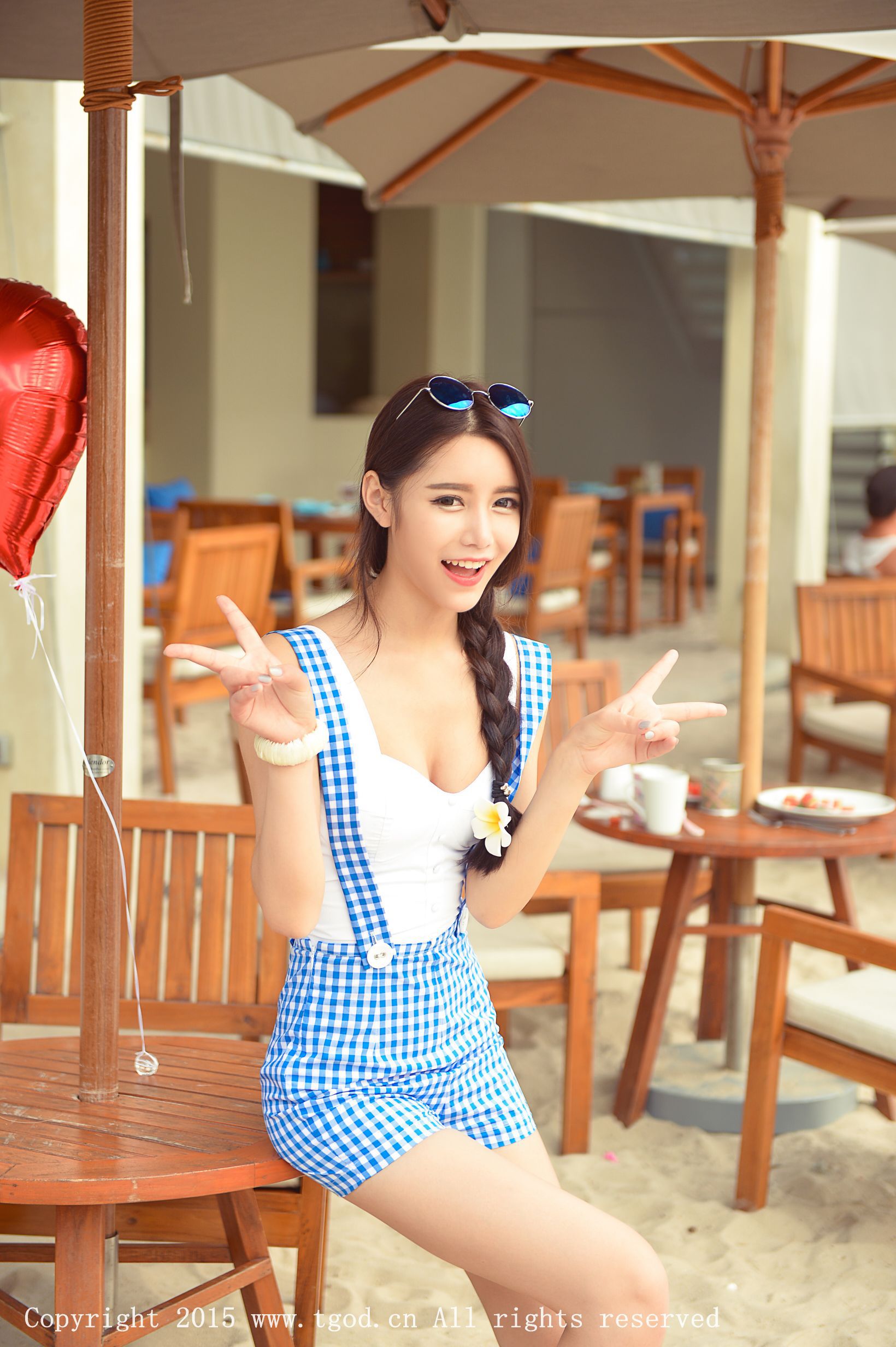 徐妍馨Mandy《普吉岛旅拍》极品吊带短裤女神  写真集-图10