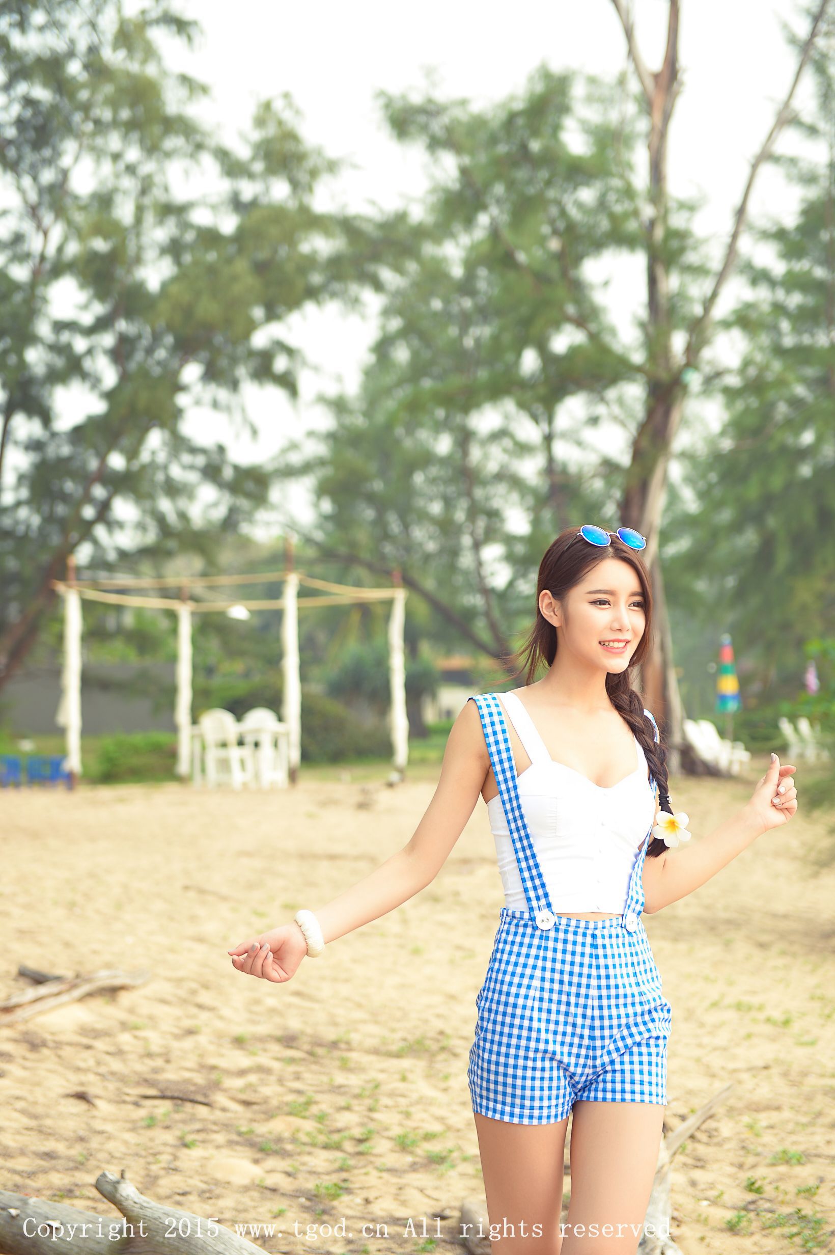 徐妍馨Mandy《普吉岛旅拍》极品吊带短裤女神  写真集-图20