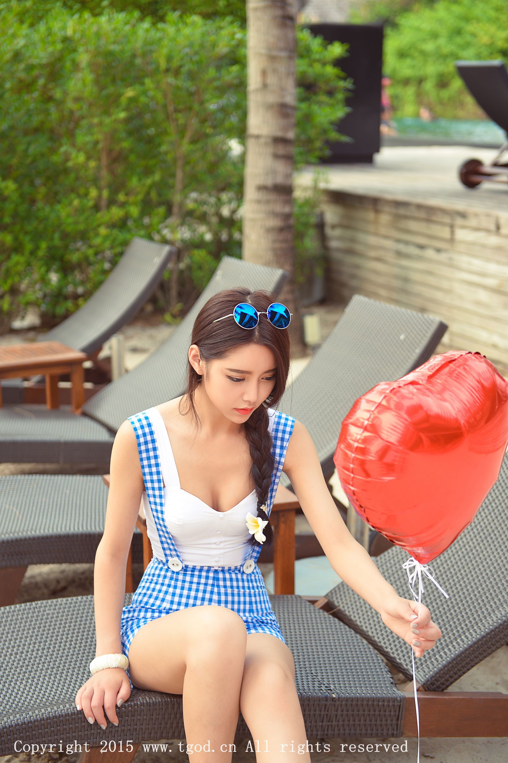 徐妍馨Mandy《普吉岛旅拍》极品吊带短裤女神  写真集-图6