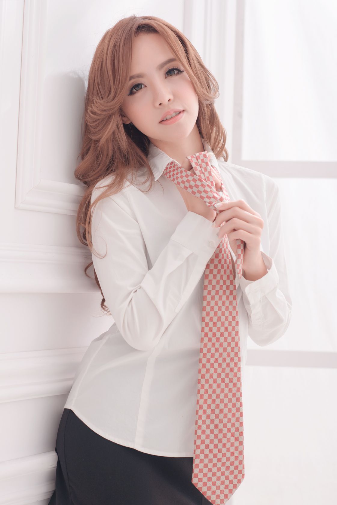 网络美女模特Kitty《老师教你系领带》领带特辑-图24
