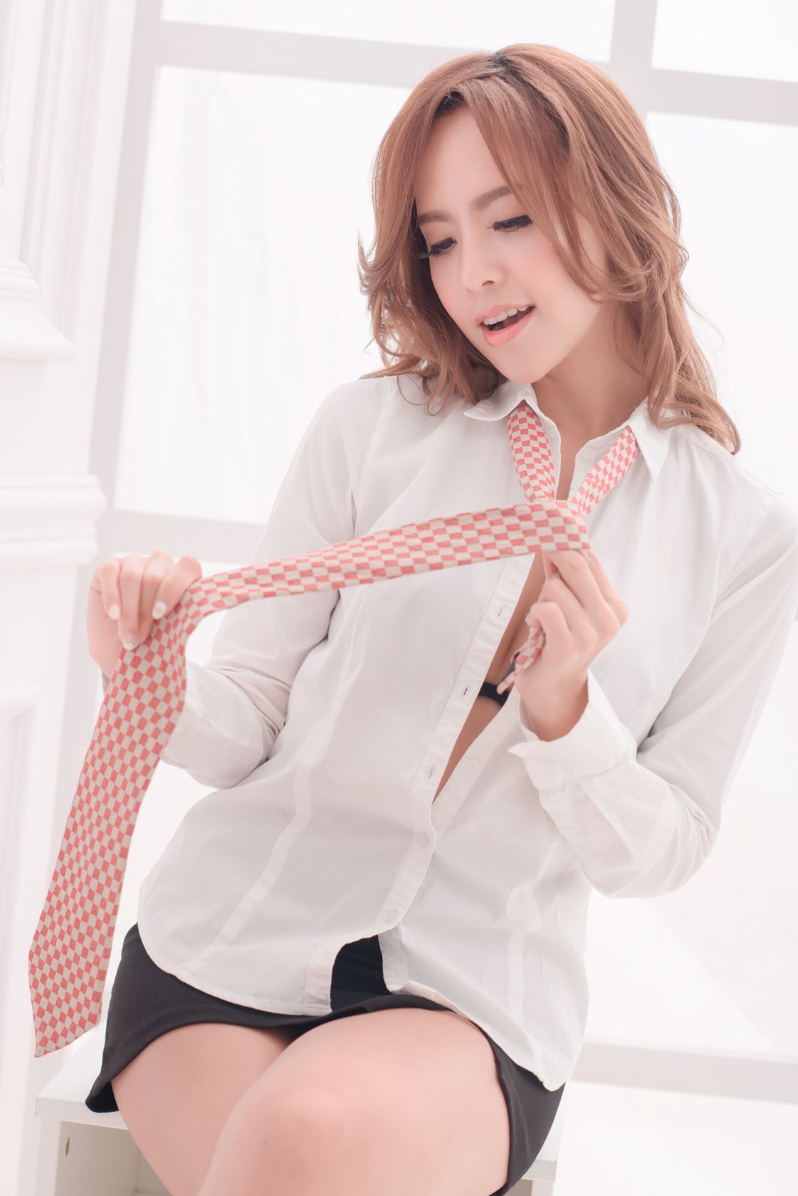 网络美女模特Kitty《老师教你系领带》领带特辑-图26