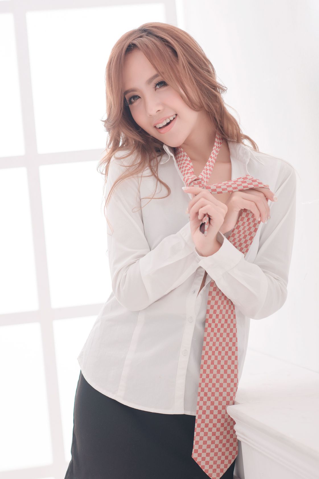 网络美女模特Kitty《老师教你系领带》领带特辑-图36