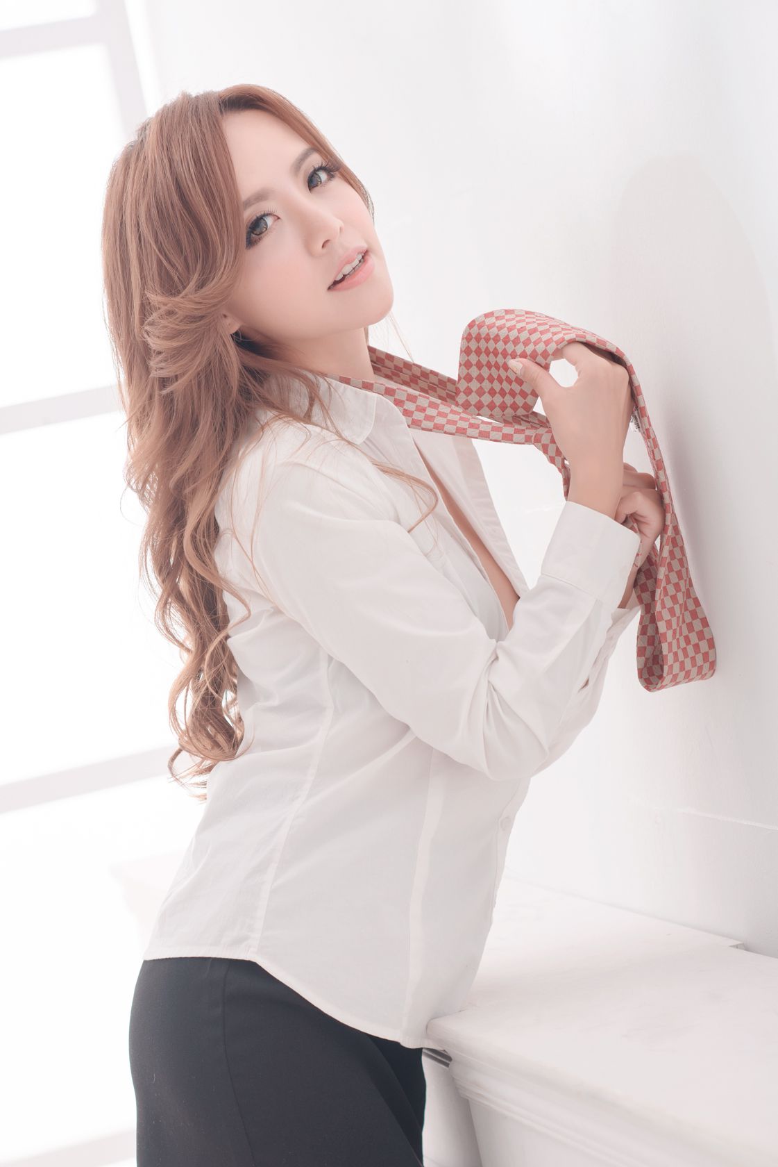 网络美女模特Kitty《老师教你系领带》领带特辑-图37