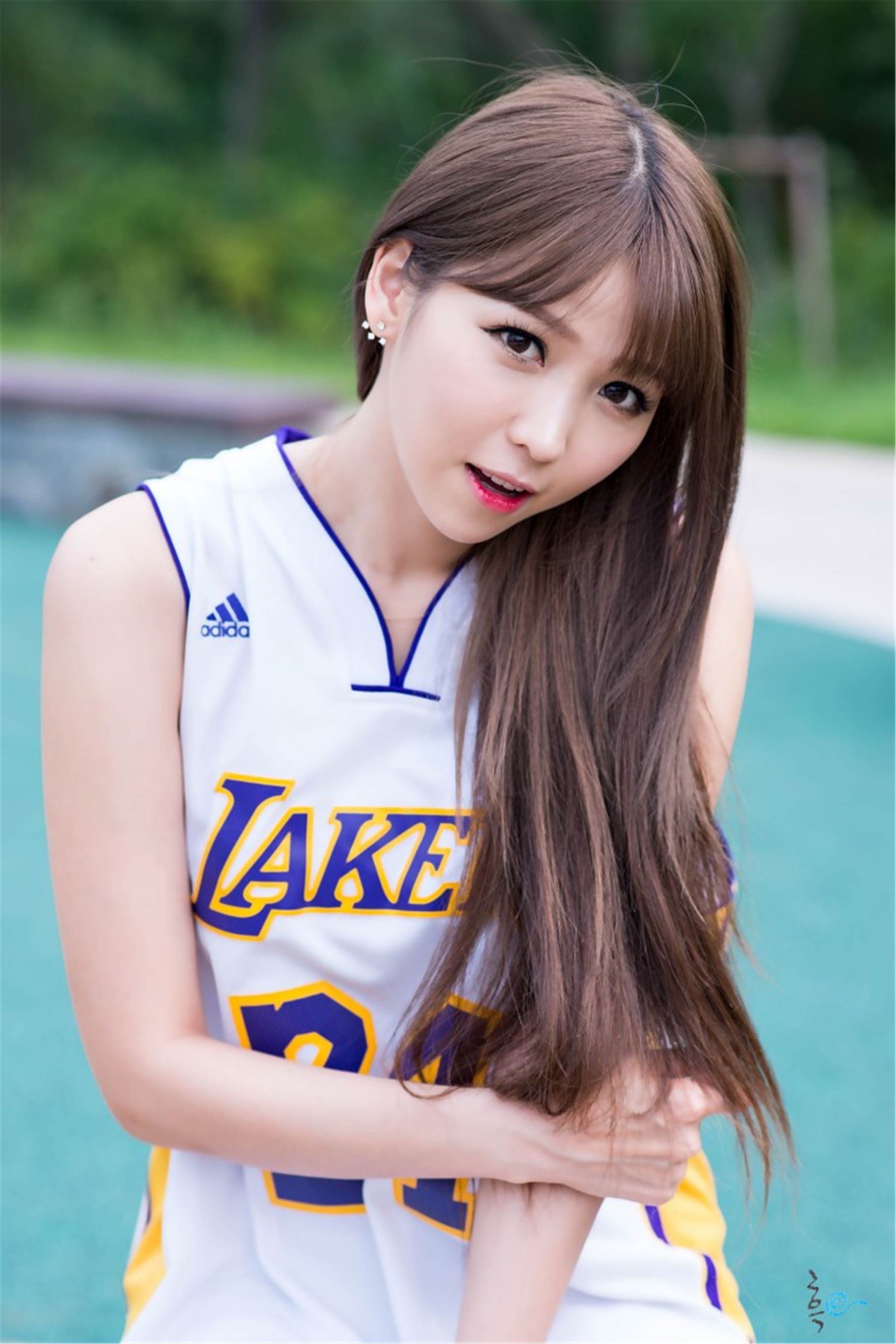 甜妹子李恩慧《篮球衣》外拍-图5