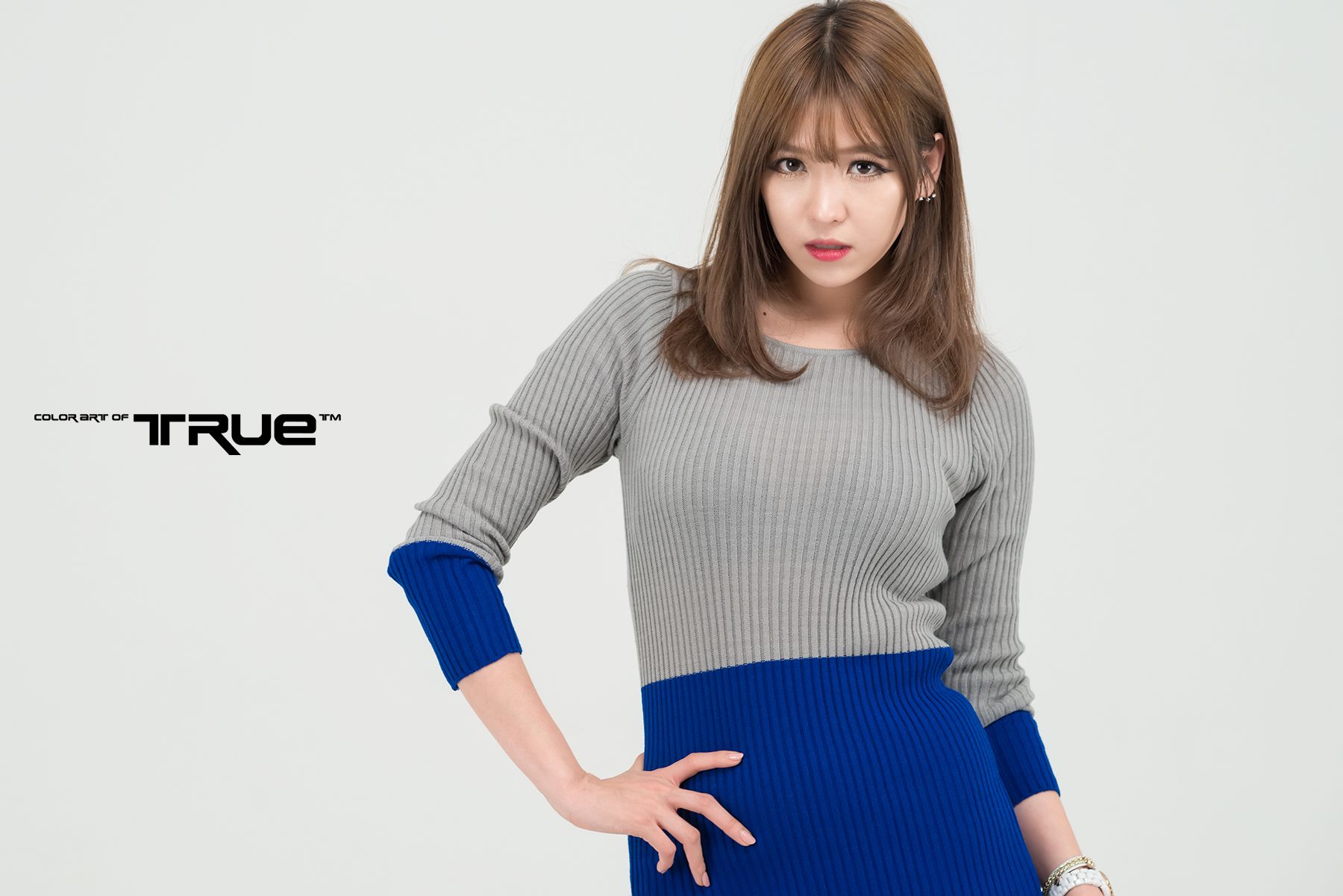 李恩慧《蓝色套裙职场美女系列》-图13