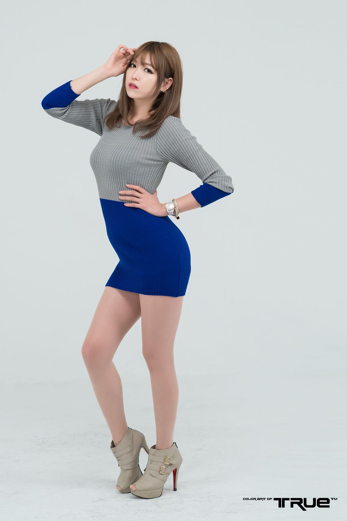 李恩慧《蓝色套裙职场美女系列》-图16