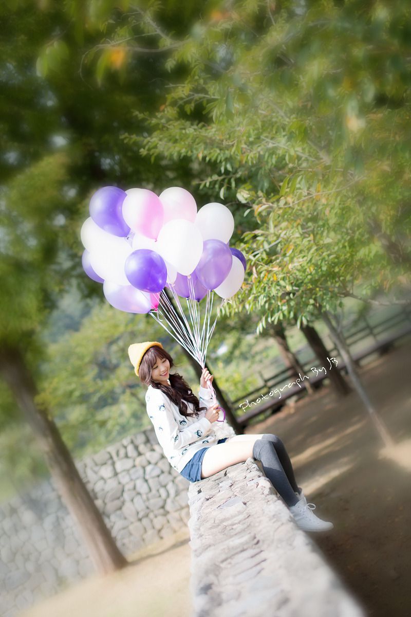 李二慧《外拍清新可爱长筒袜系列》-图9