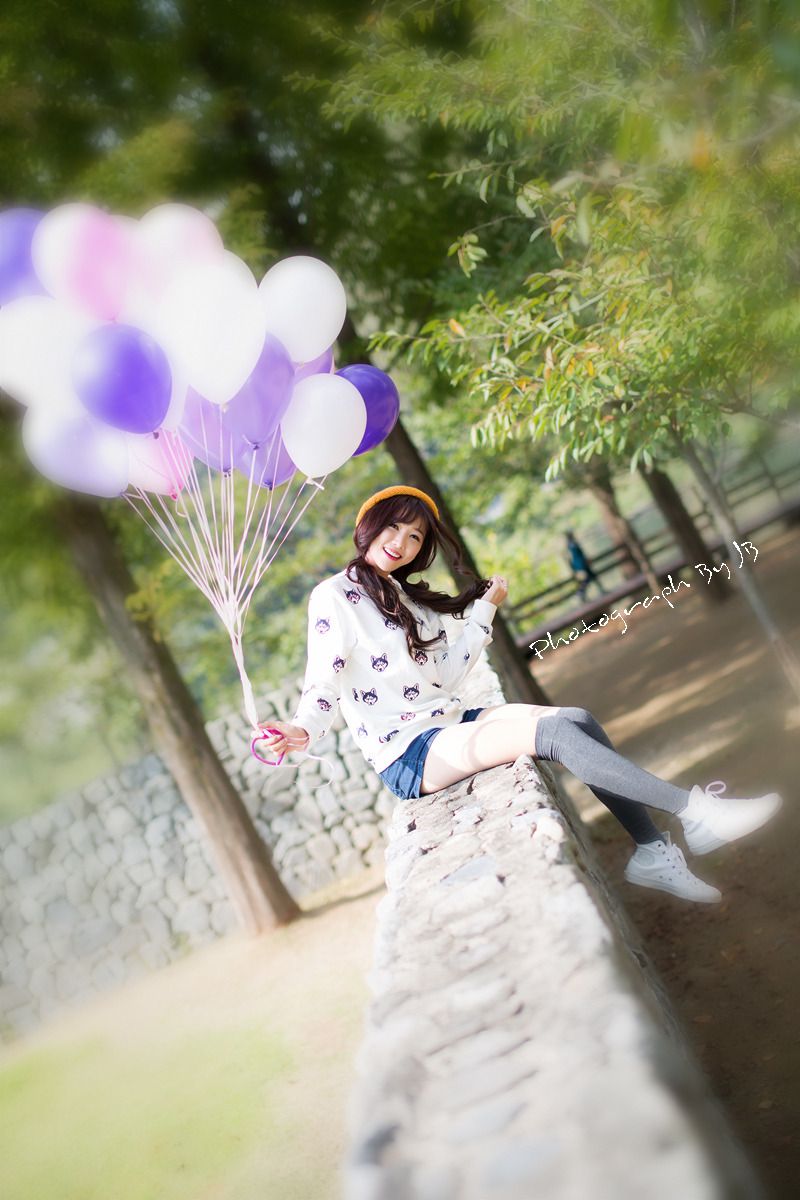 李二慧《外拍清新可爱长筒袜系列》-图11