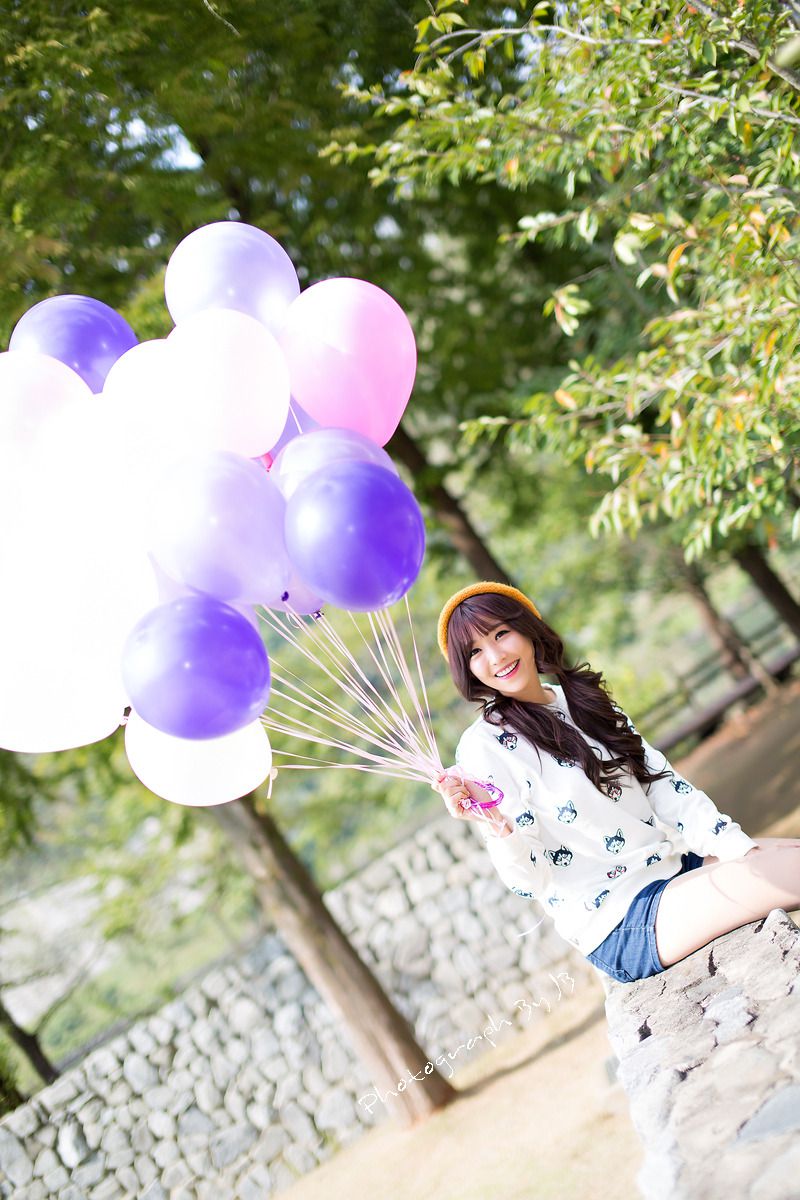 李二慧《外拍清新可爱长筒袜系列》-图14