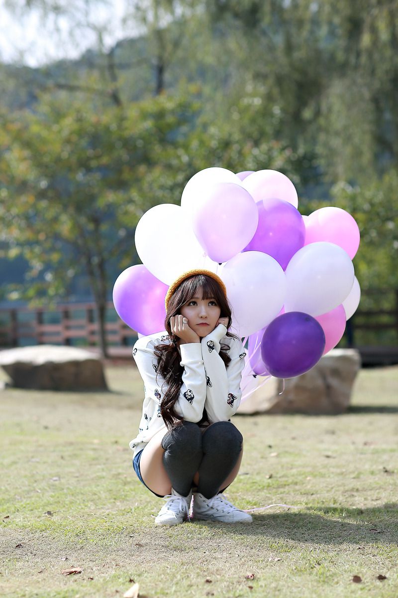 李二慧《外拍清新可爱长筒袜系列》-图26