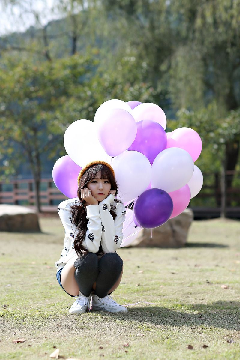 李二慧《外拍清新可爱长筒袜系列》-图28