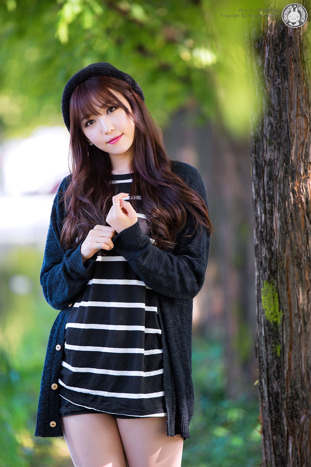 李二慧《外拍清新可爱长筒袜系列》-图2