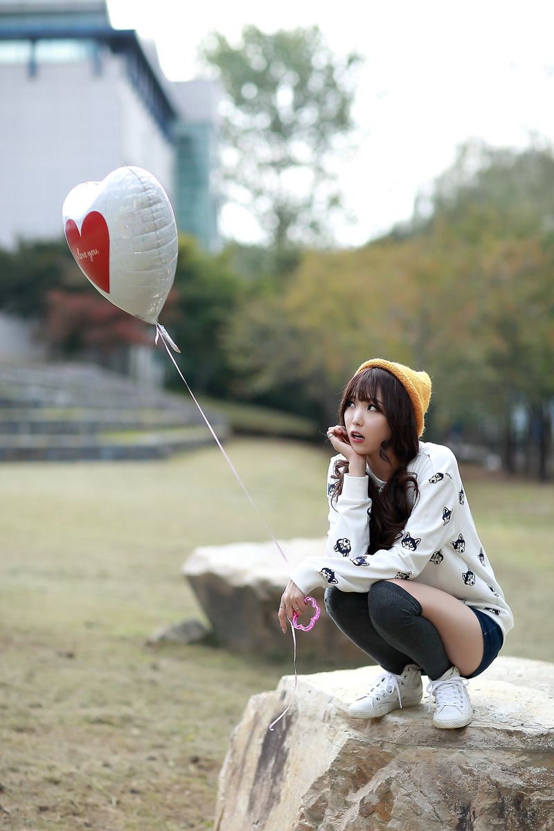 李二慧《外拍清新可爱长筒袜系列》-图30