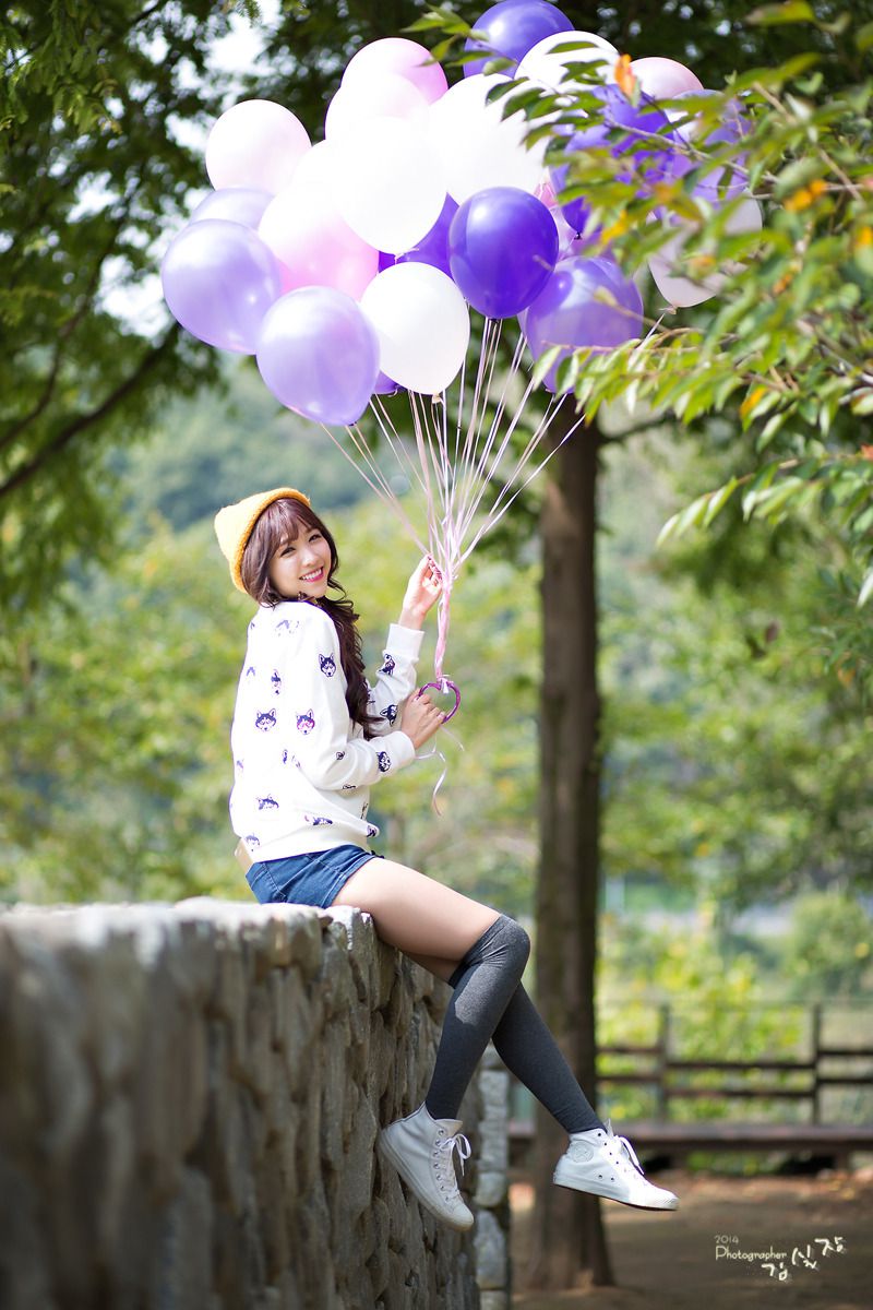 李二慧《外拍清新可爱长筒袜系列》-图38