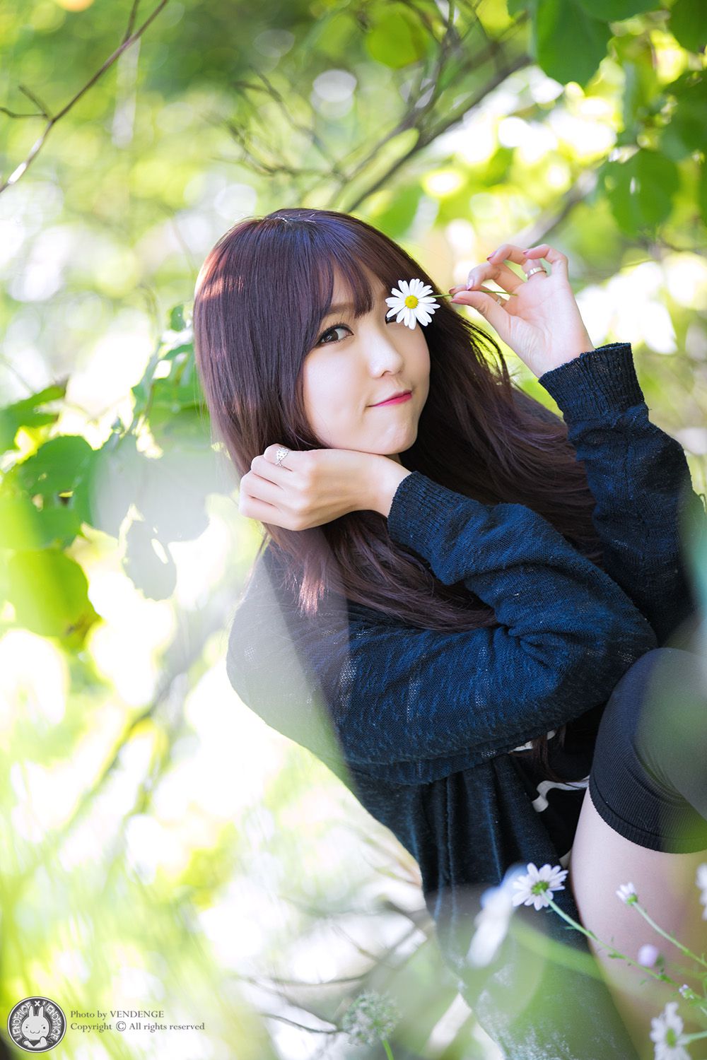 李二慧《外拍清新可爱长筒袜系列》-图3