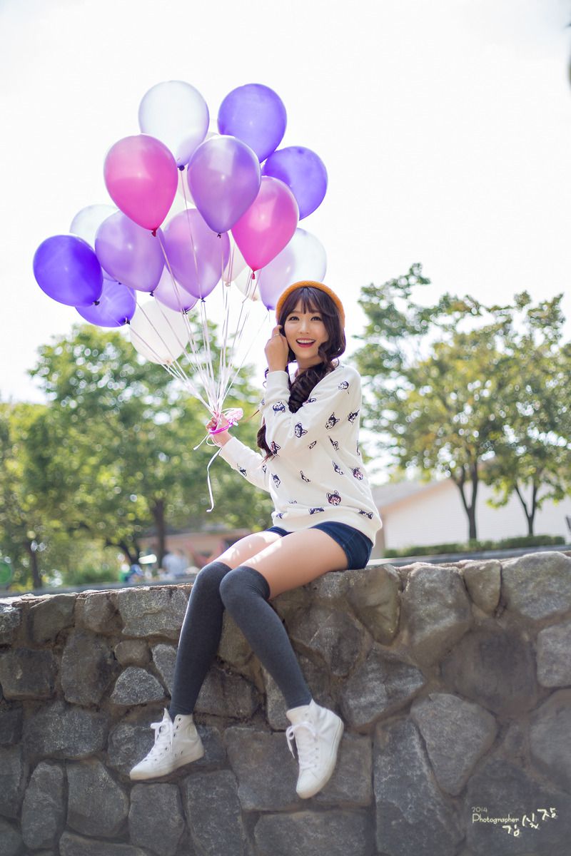 李二慧《外拍清新可爱长筒袜系列》-图39