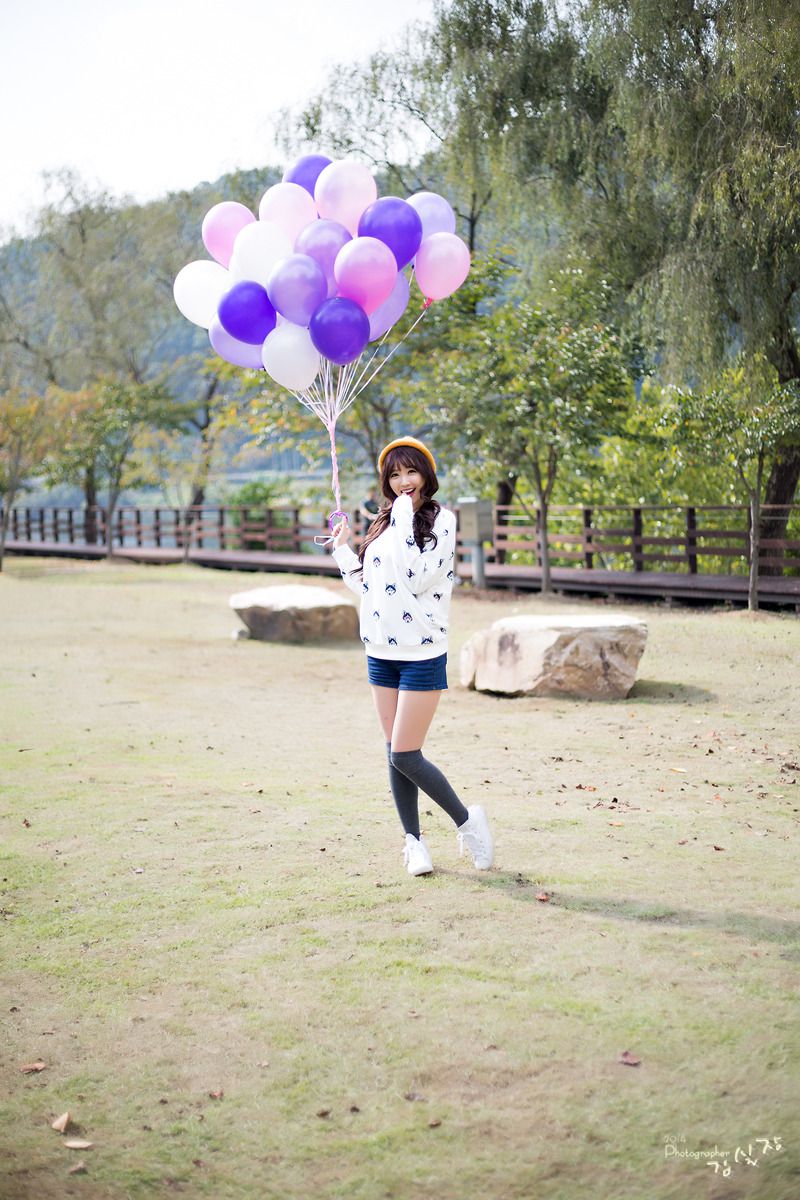 李二慧《外拍清新可爱长筒袜系列》-图40