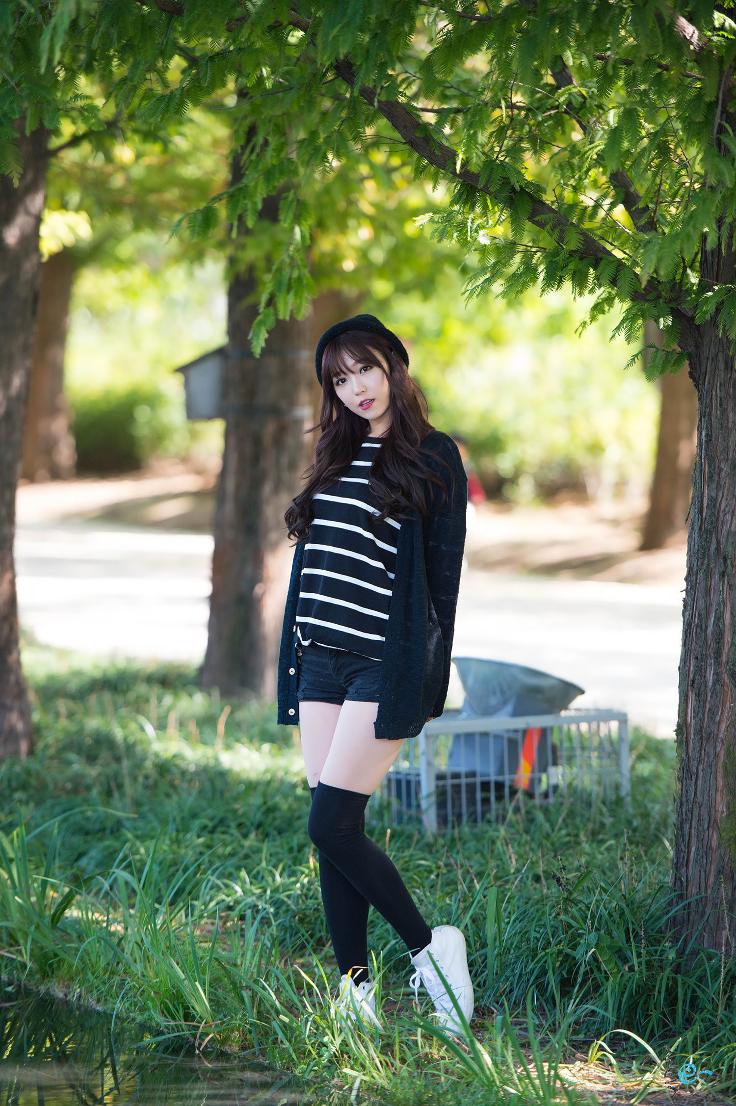 李二慧《外拍清新可爱长筒袜系列》-图43