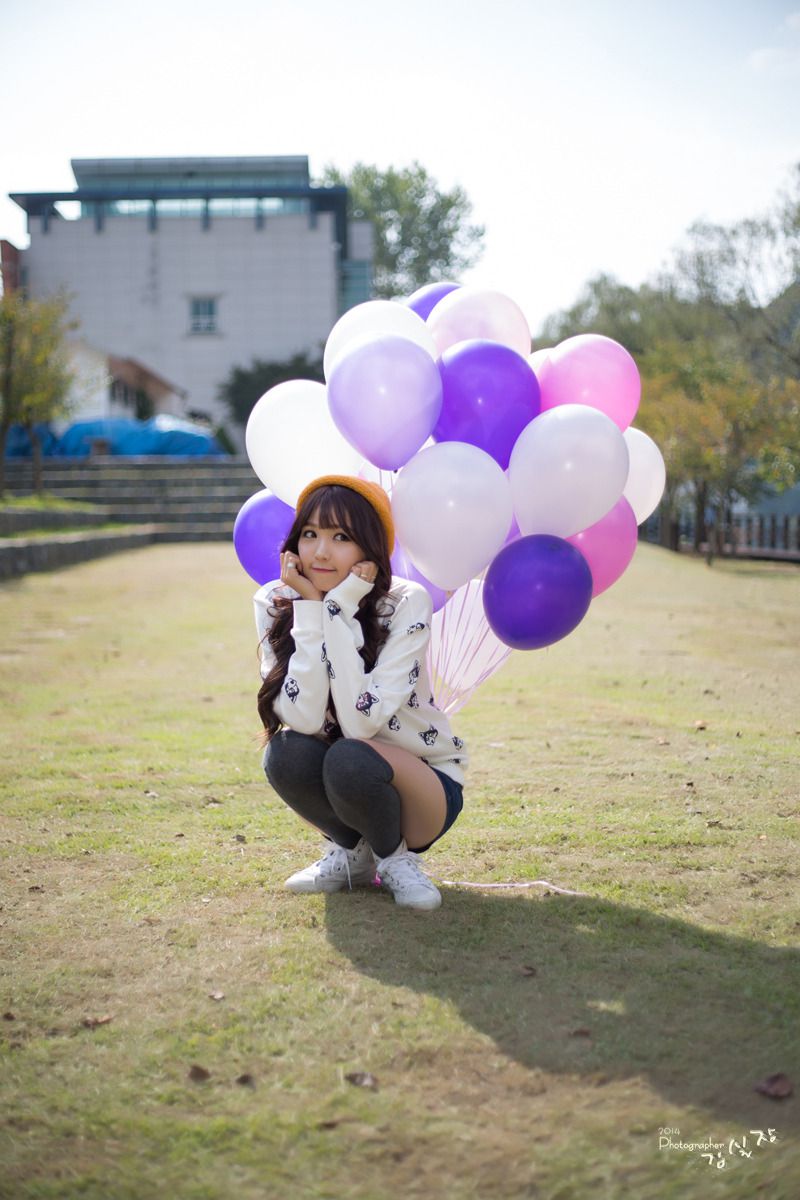 李二慧《外拍清新可爱长筒袜系列》-图6