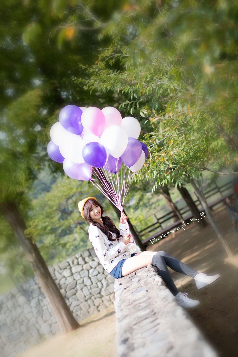 李二慧《外拍清新可爱长筒袜系列》-图8