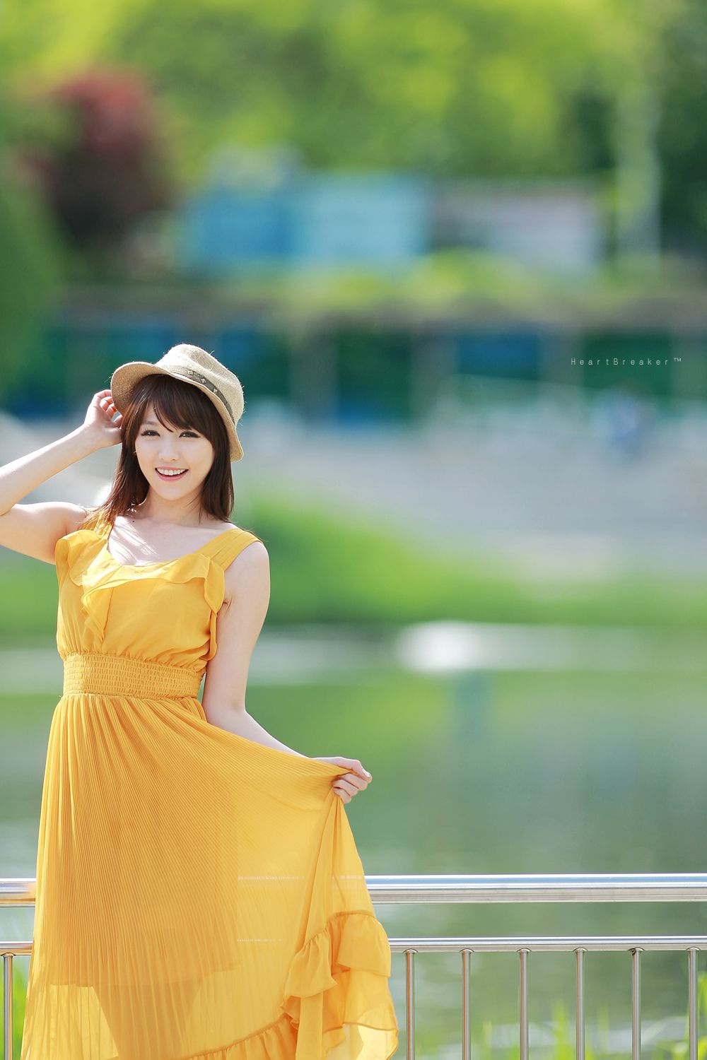 李二慧《外拍气质黄色长裙系列》-图15