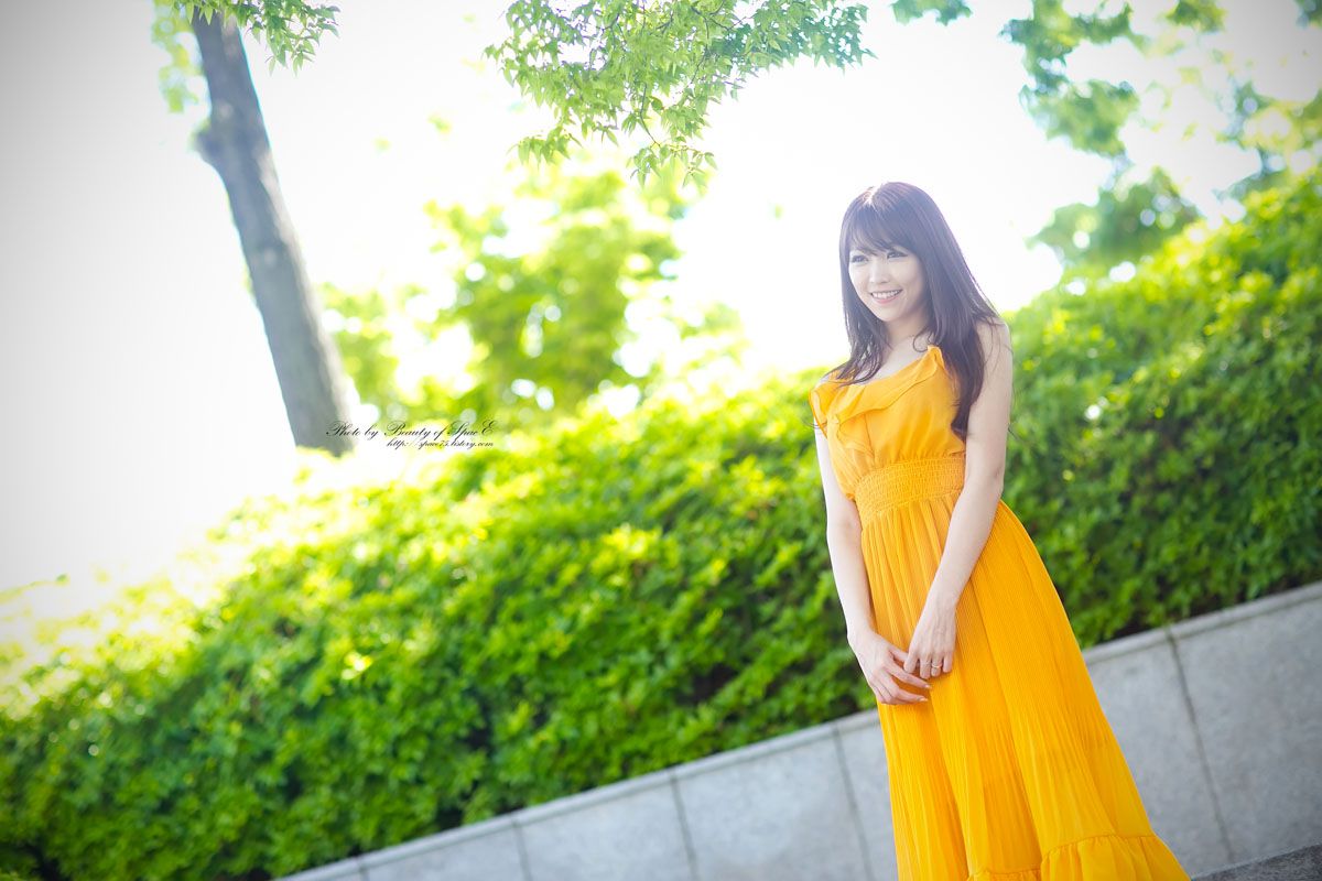 李二慧《外拍气质黄色长裙系列》-图20