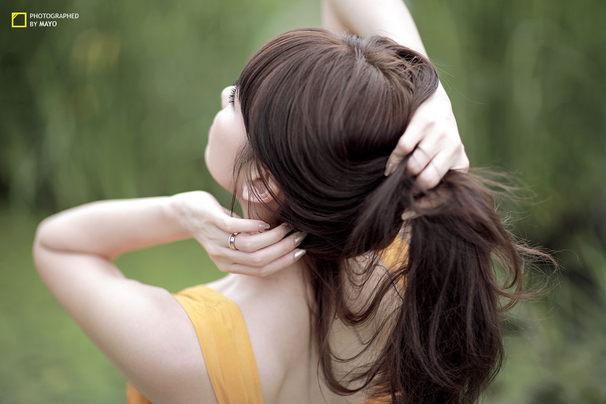 李二慧《外拍气质黄色长裙系列》-图29