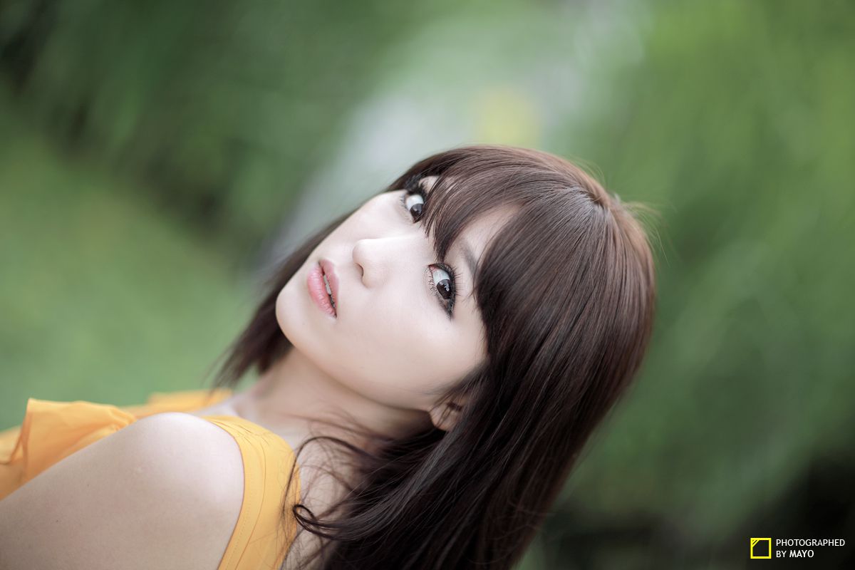 李二慧《外拍气质黄色长裙系列》-图30