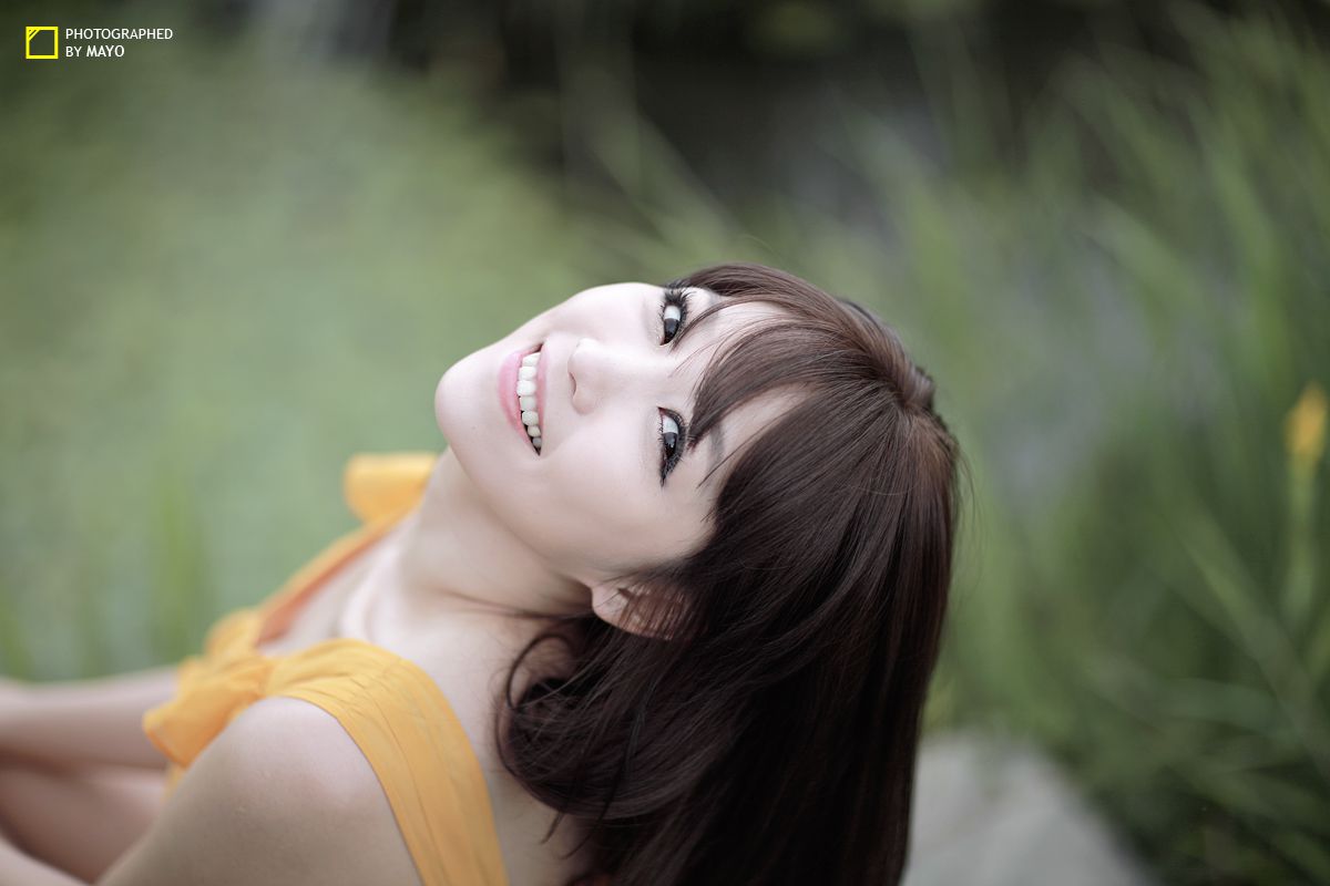 李二慧《外拍气质黄色长裙系列》-图31