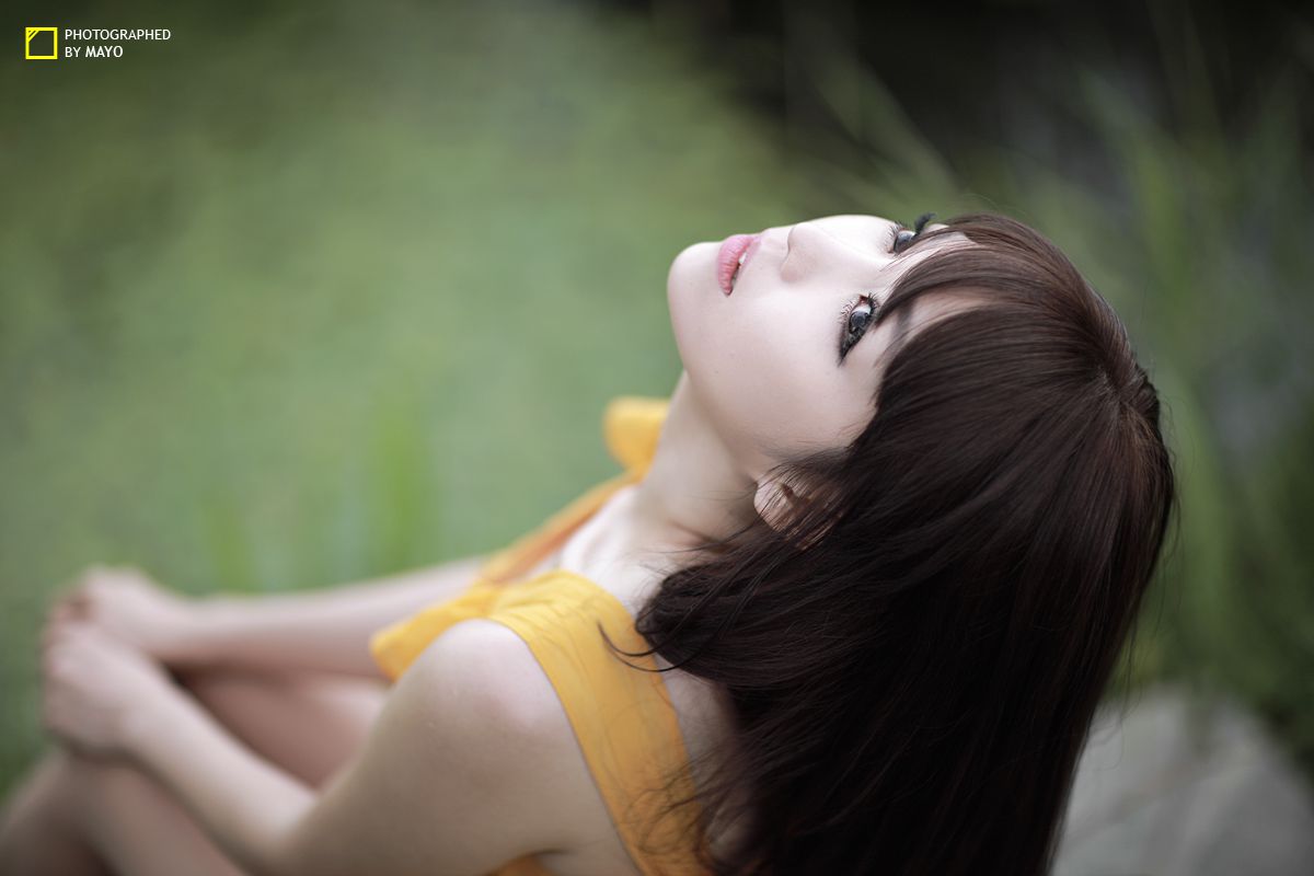 李二慧《外拍气质黄色长裙系列》-图32