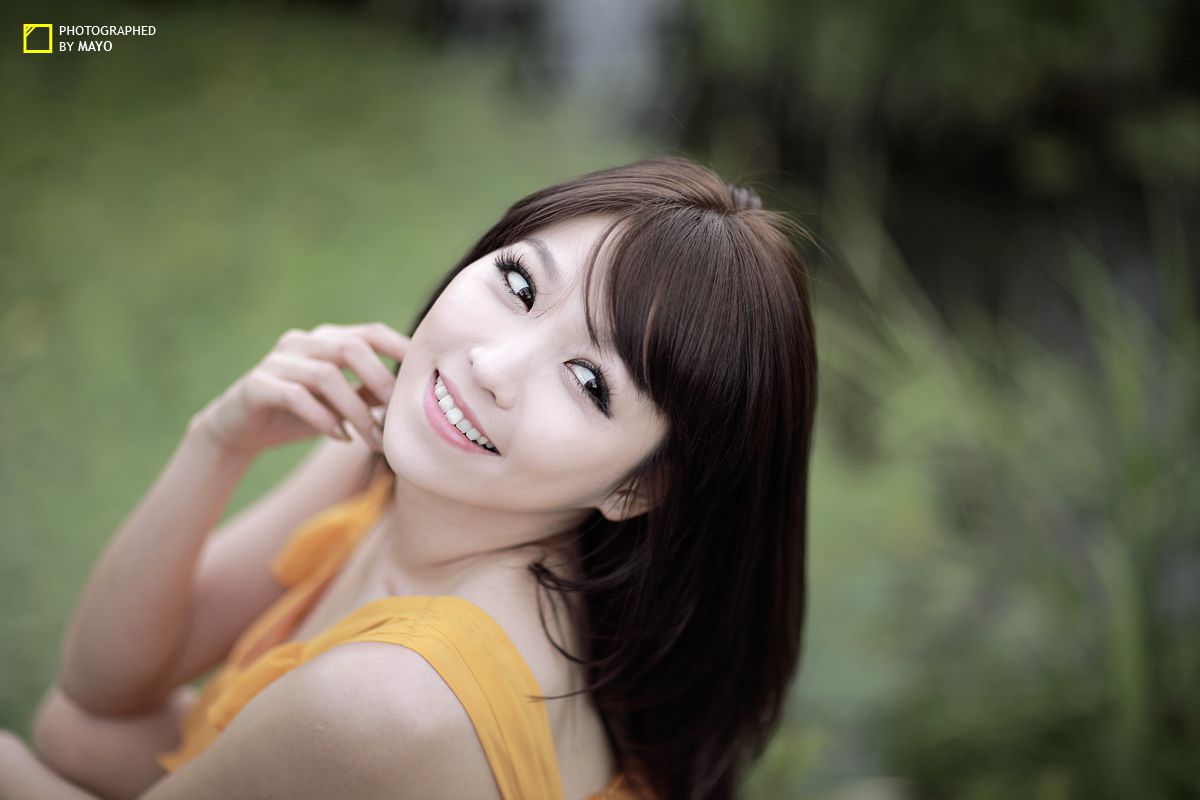 李二慧《外拍气质黄色长裙系列》-图34