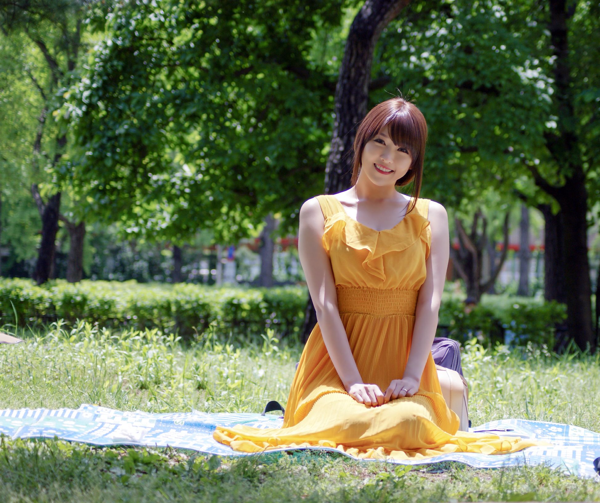 李二慧《外拍气质黄色长裙系列》-图44