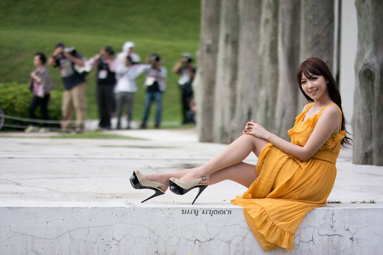 李二慧《外拍气质黄色长裙系列》-图47