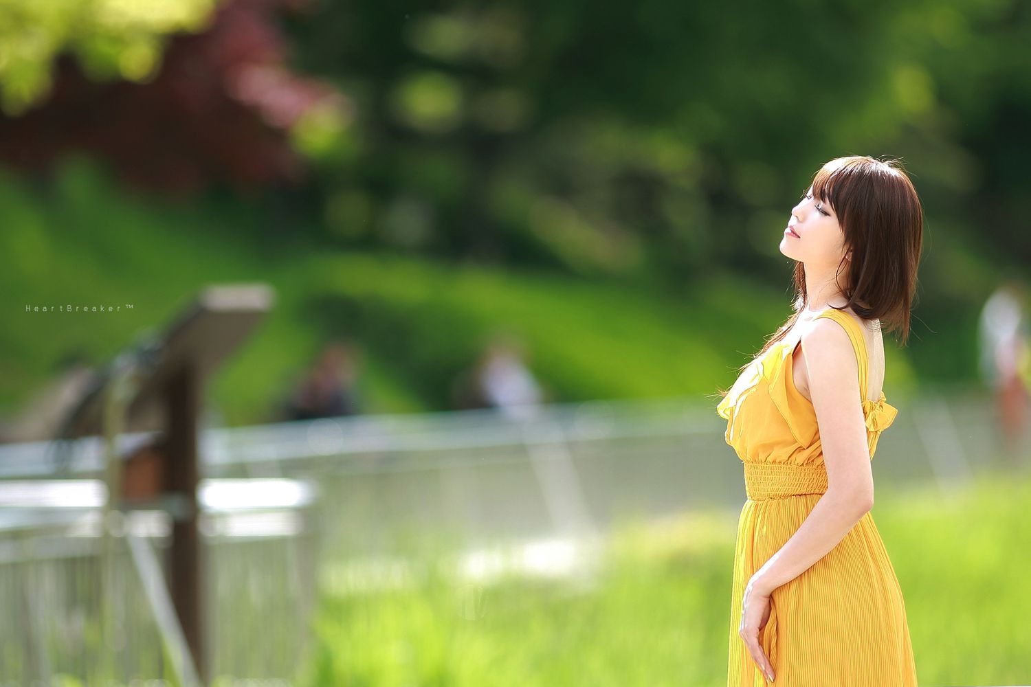 李二慧《外拍气质黄色长裙系列》-图8