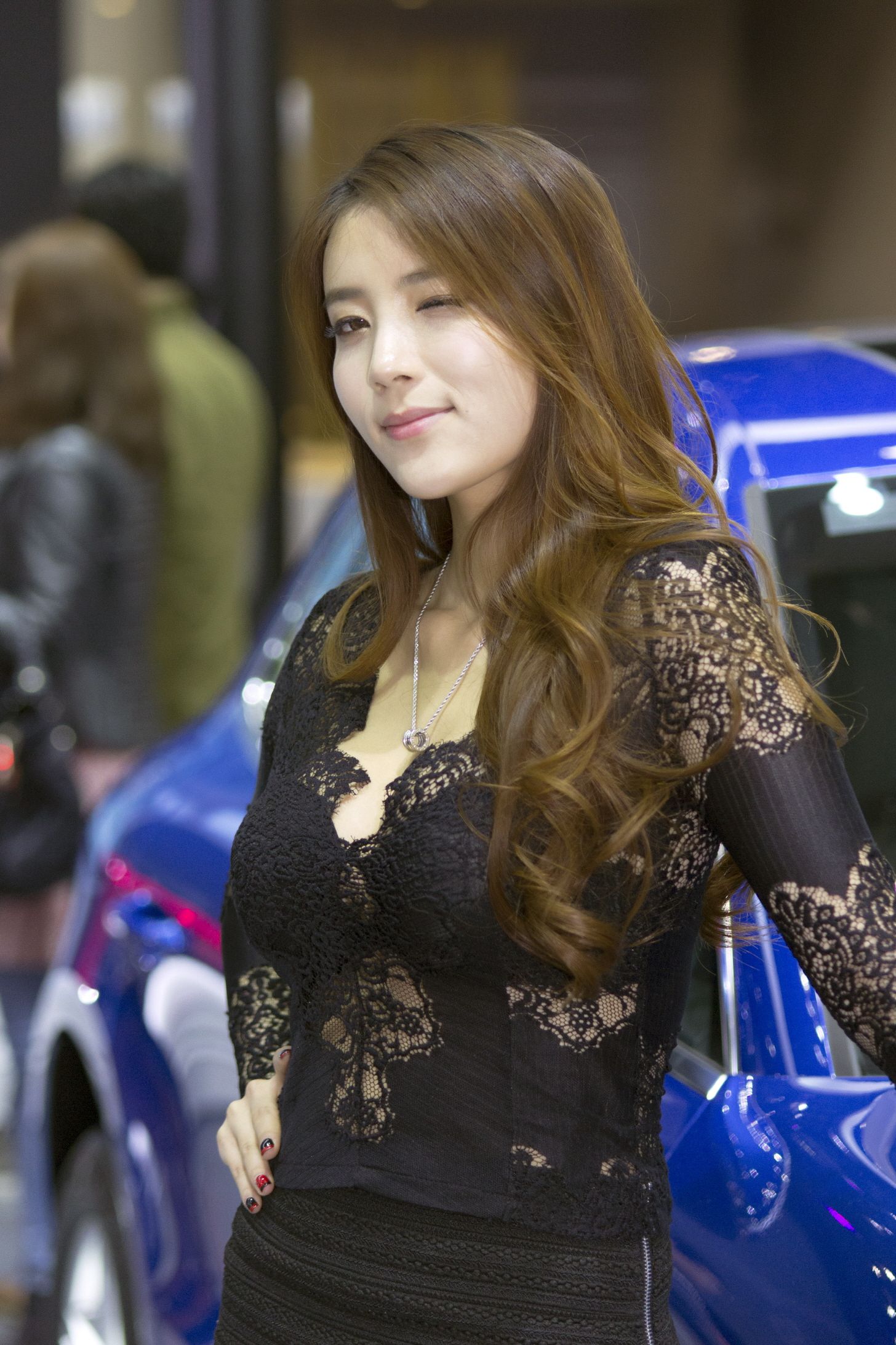 韩国车模车贞儿(???)《车展图片蕾丝系列》合辑-图11