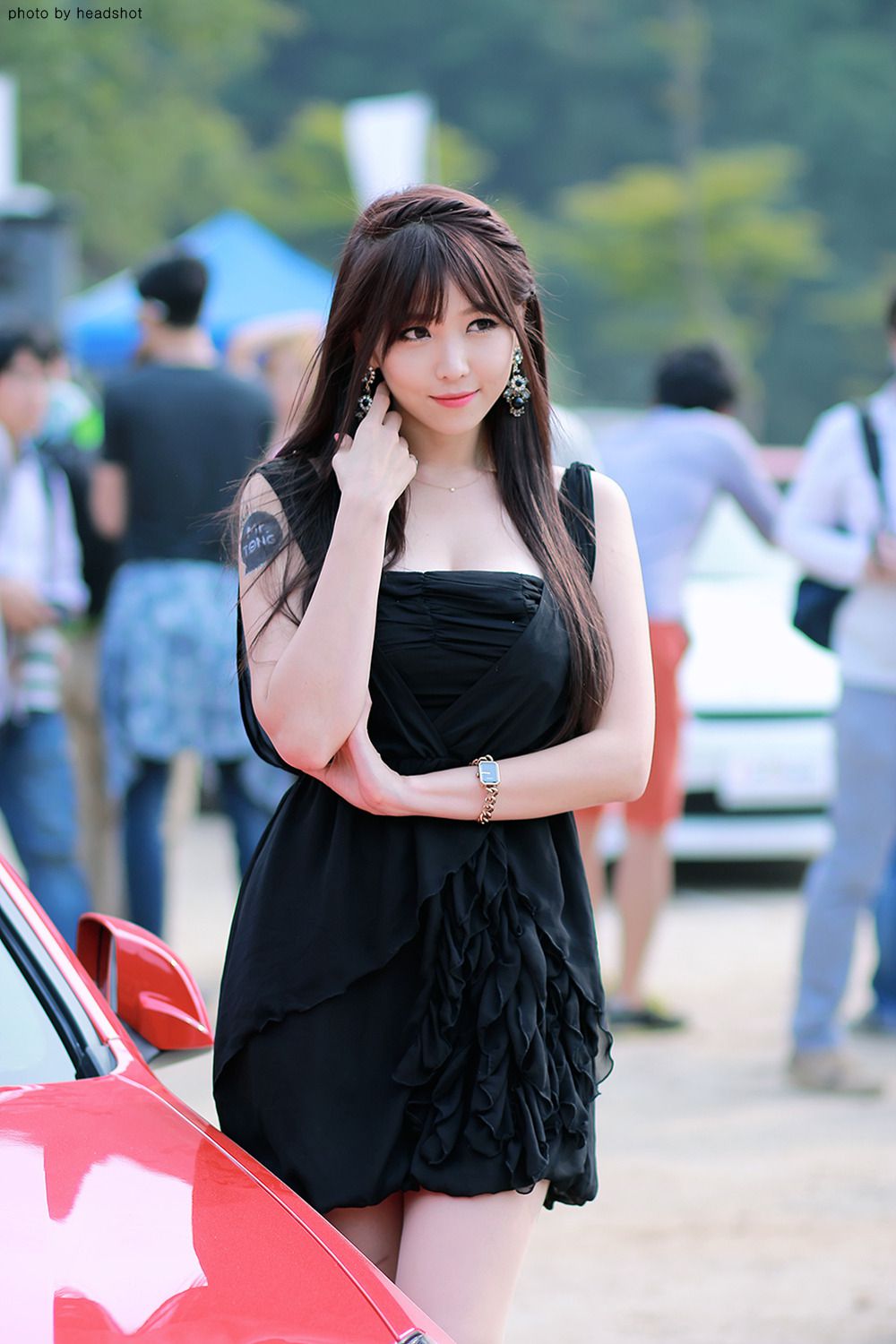 韩国极品车模李二慧《户外车展吊带连衣裙系列》高清套图-图43