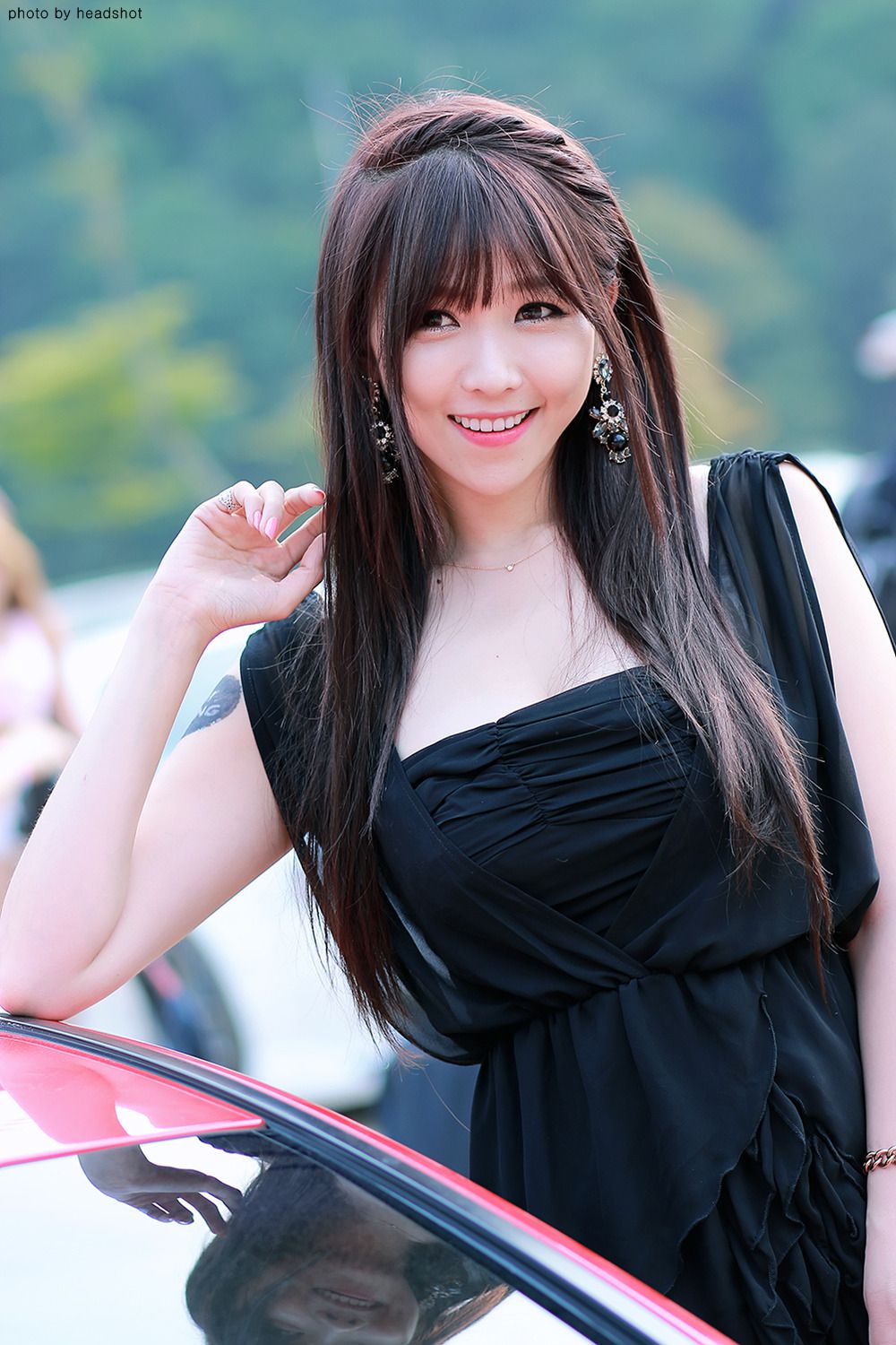 韩国极品车模李二慧《户外车展吊带连衣裙系列》高清套图-图45