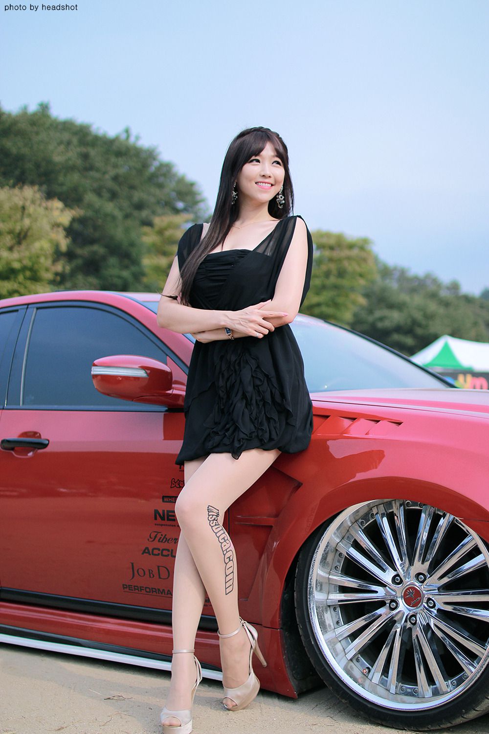 韩国极品车模李二慧《户外车展吊带连衣裙系列》高清套图-图52