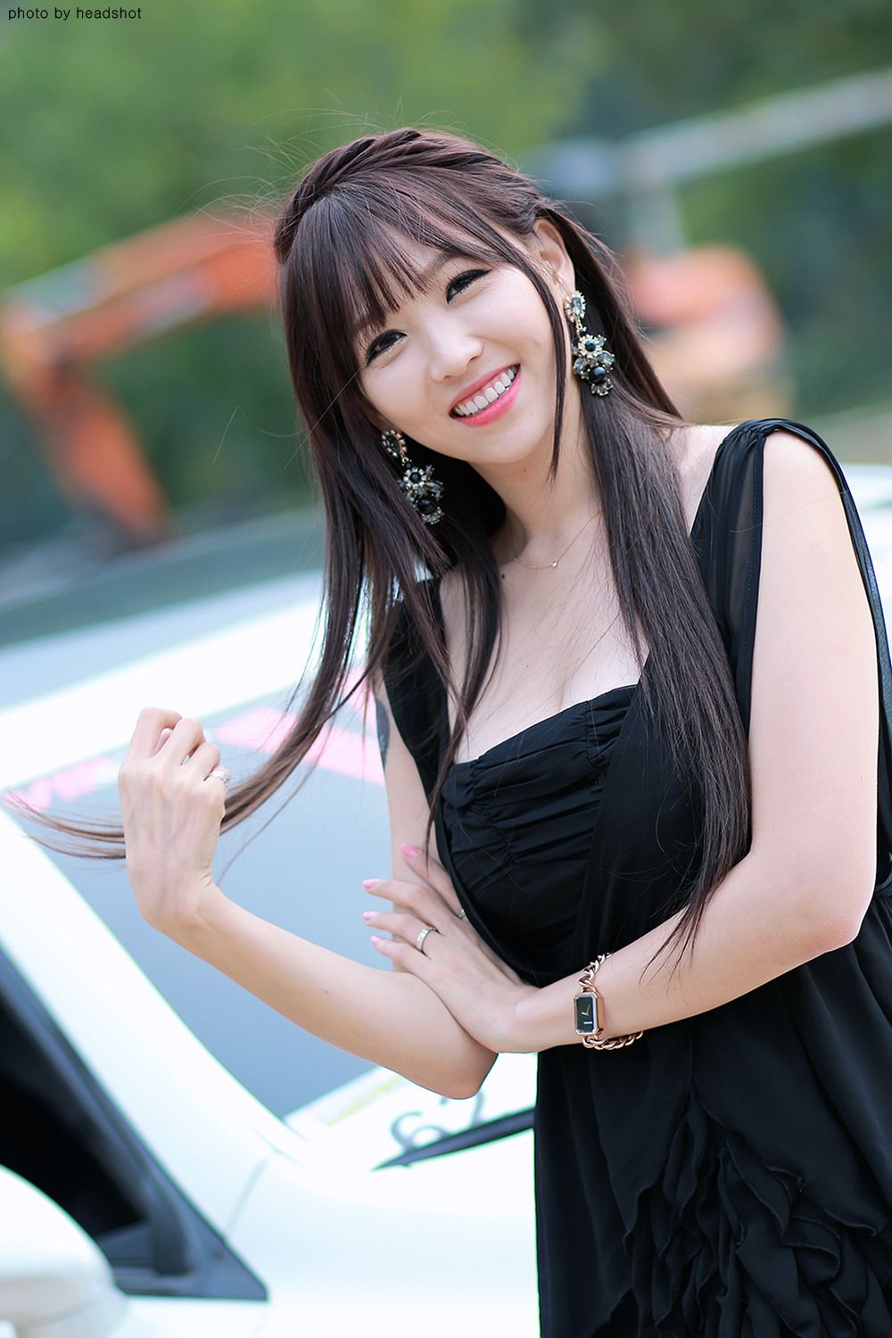 韩国极品车模李二慧《户外车展吊带连衣裙系列》高清套图-图56