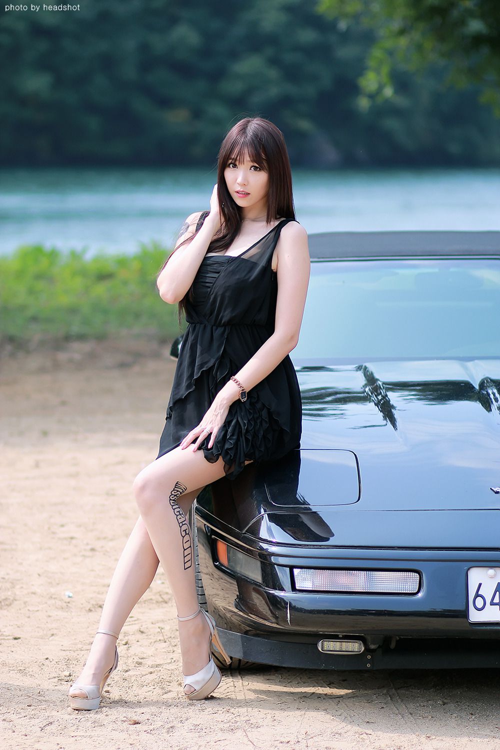 韩国极品车模李二慧《户外车展吊带连衣裙系列》高清套图-图7