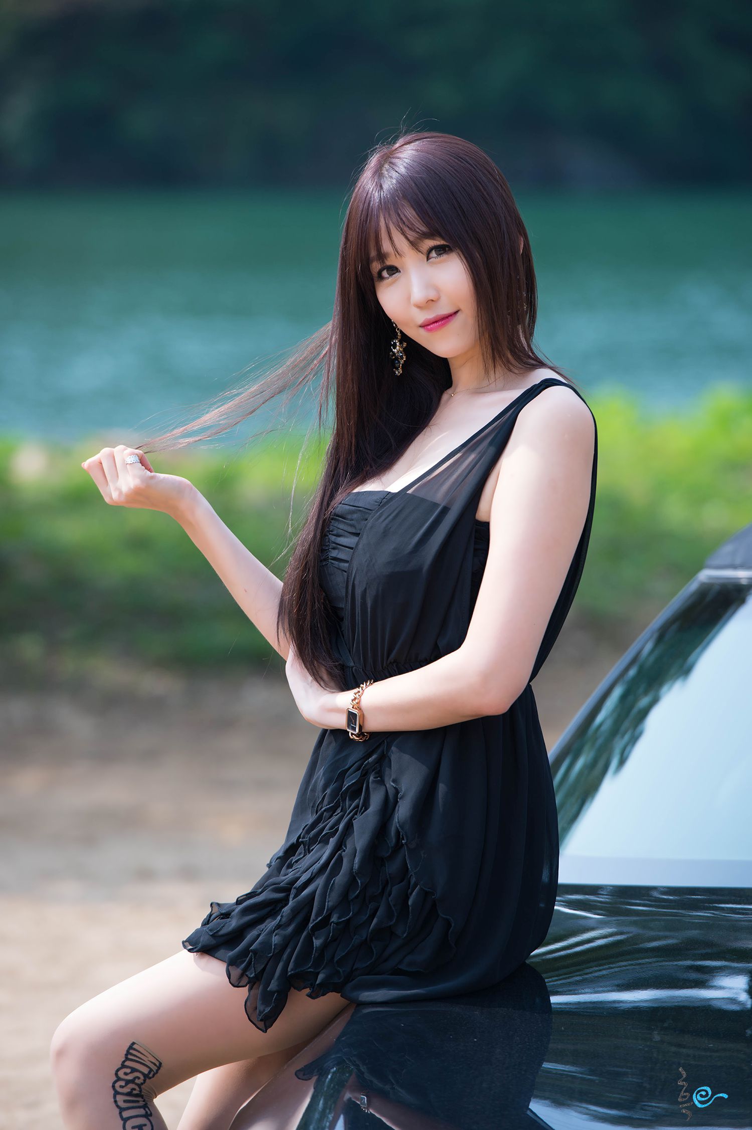 韩国极品车模李二慧《户外车展吊带连衣裙系列》高清套图-图86