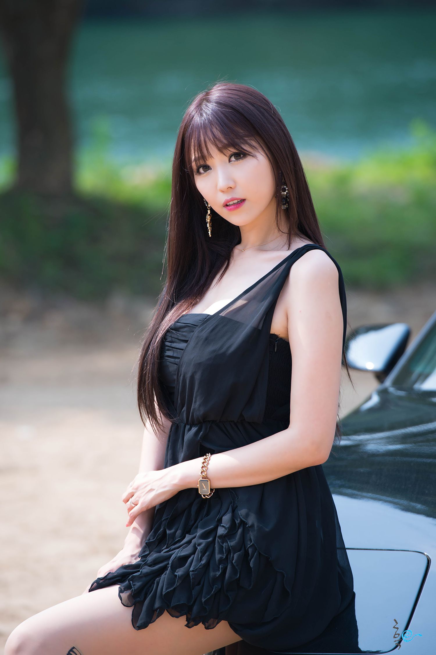 韩国极品车模李二慧《户外车展吊带连衣裙系列》高清套图-图88
