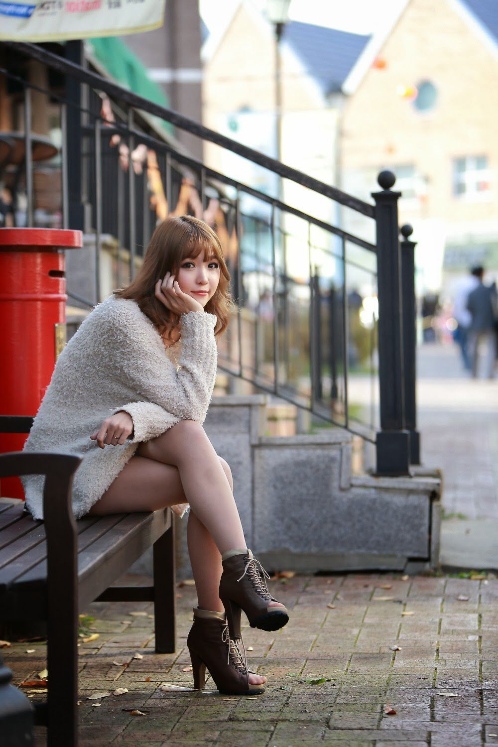 韩国女神李恩慧《街拍热裤美腿系列》-图36