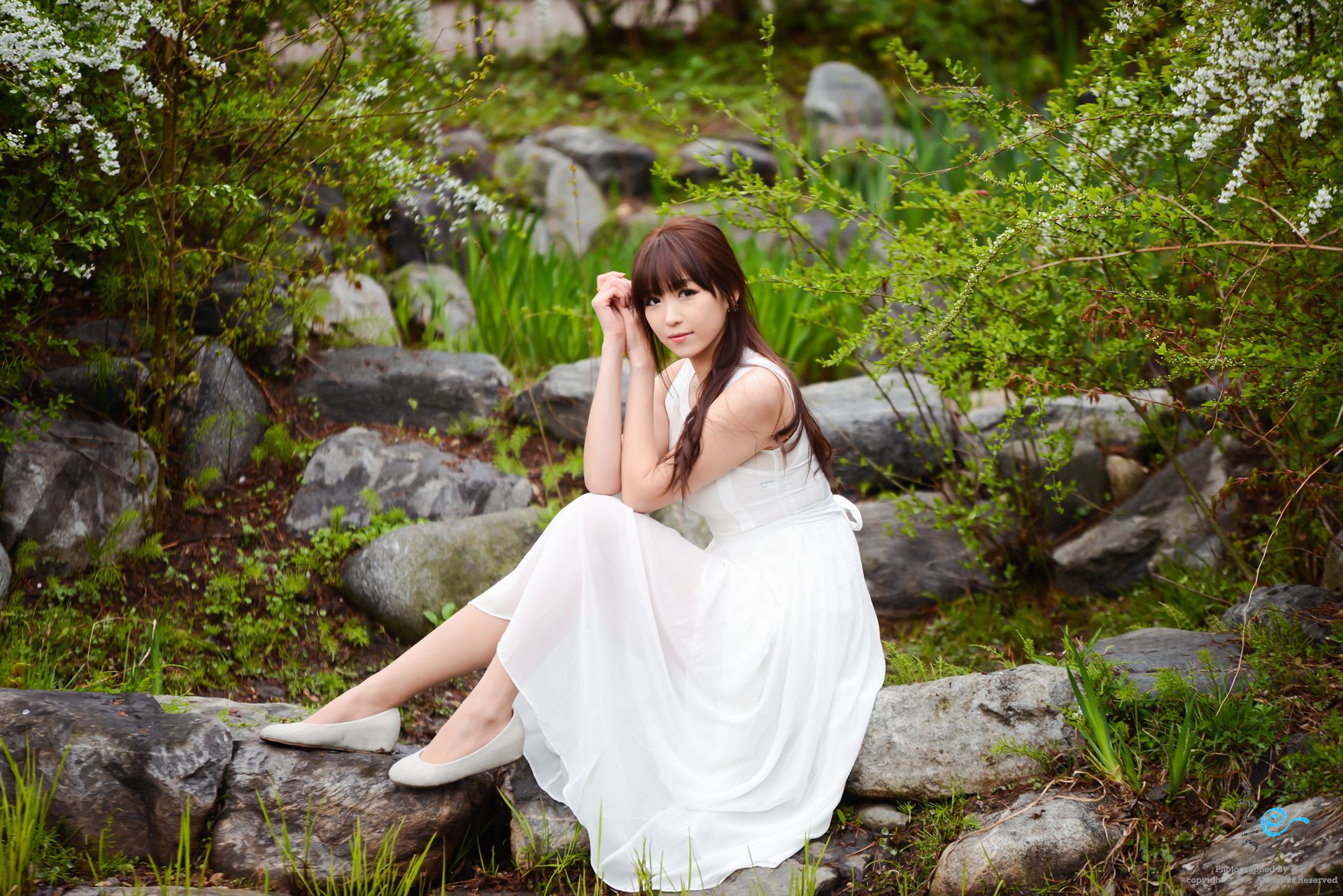 李恩慧《唯美白色长裙》外拍-图9