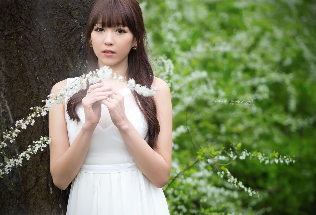 李恩慧《唯美白色长裙》外拍-图18