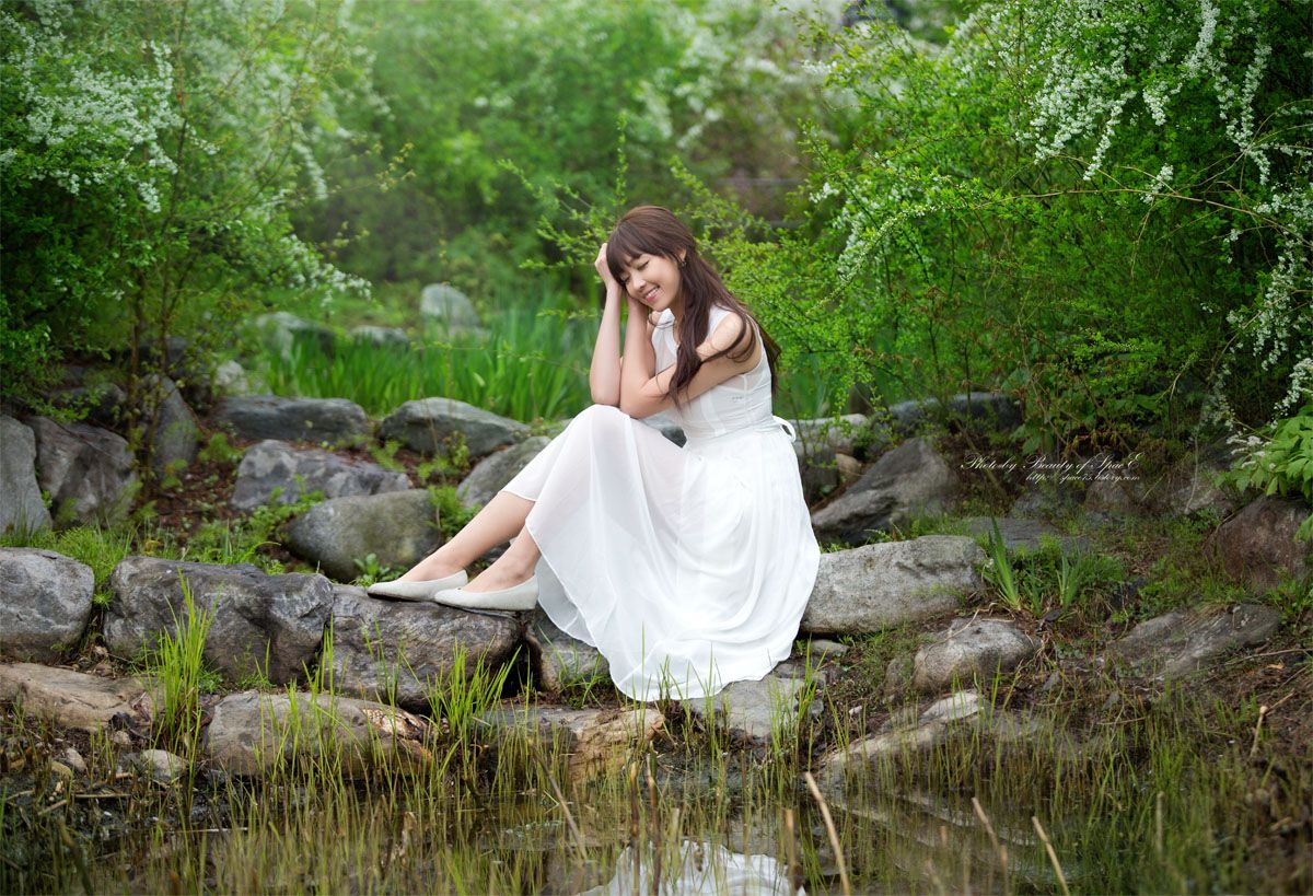 李恩慧《唯美白色长裙》外拍-图21