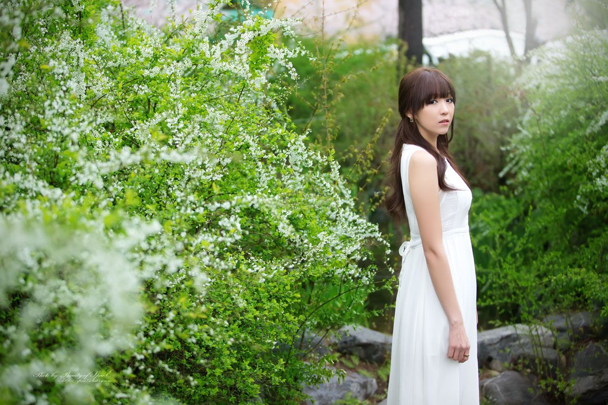 李恩慧《唯美白色长裙》外拍-图23