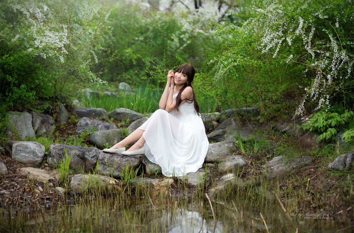 李恩慧《唯美白色长裙》外拍-图24